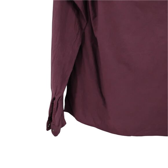 J Lindeberg 1/2 Zip David Crepe Moline Pullover Golf Shirt Maroon Red Medium - Picture 5 of 7